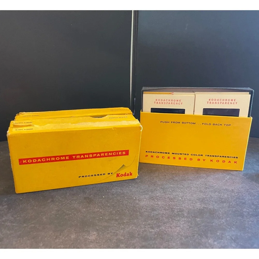 Vintage Camera Film Prop Lot Kodak Kodaslide Kodachrome Tri-X Polaroid Boxed